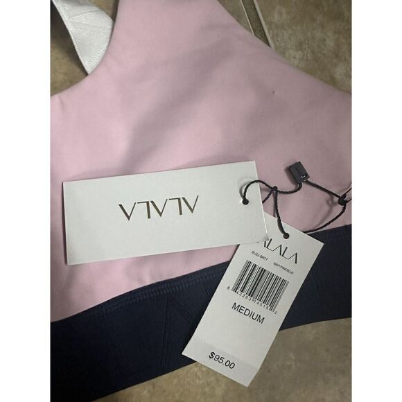 NWT $95 Alala M Light Support Cross Active Bra Multicolor - Picture 2 of 5